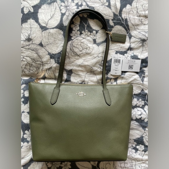 Coach Pebble leather zip tote - Picture 1 of 12